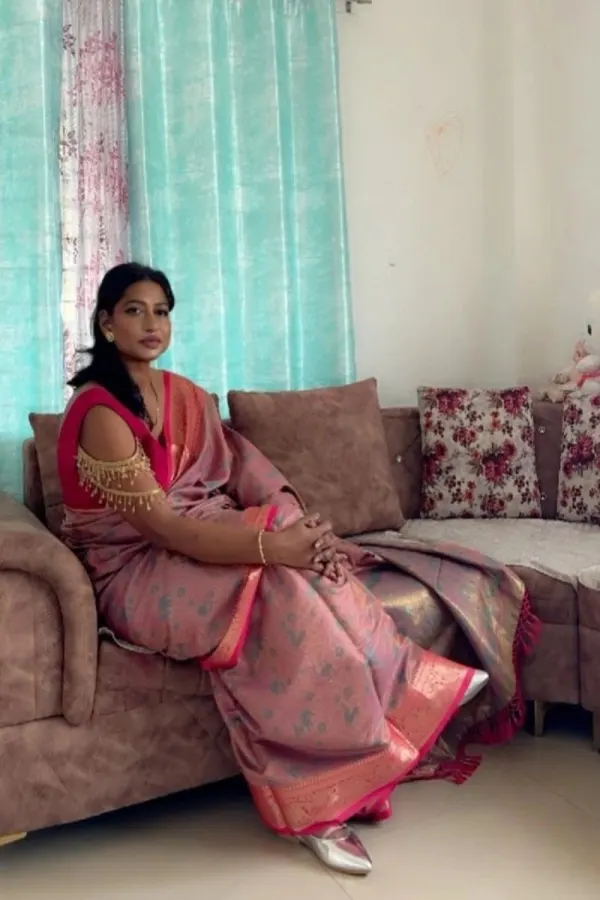 Pashmina silk saree