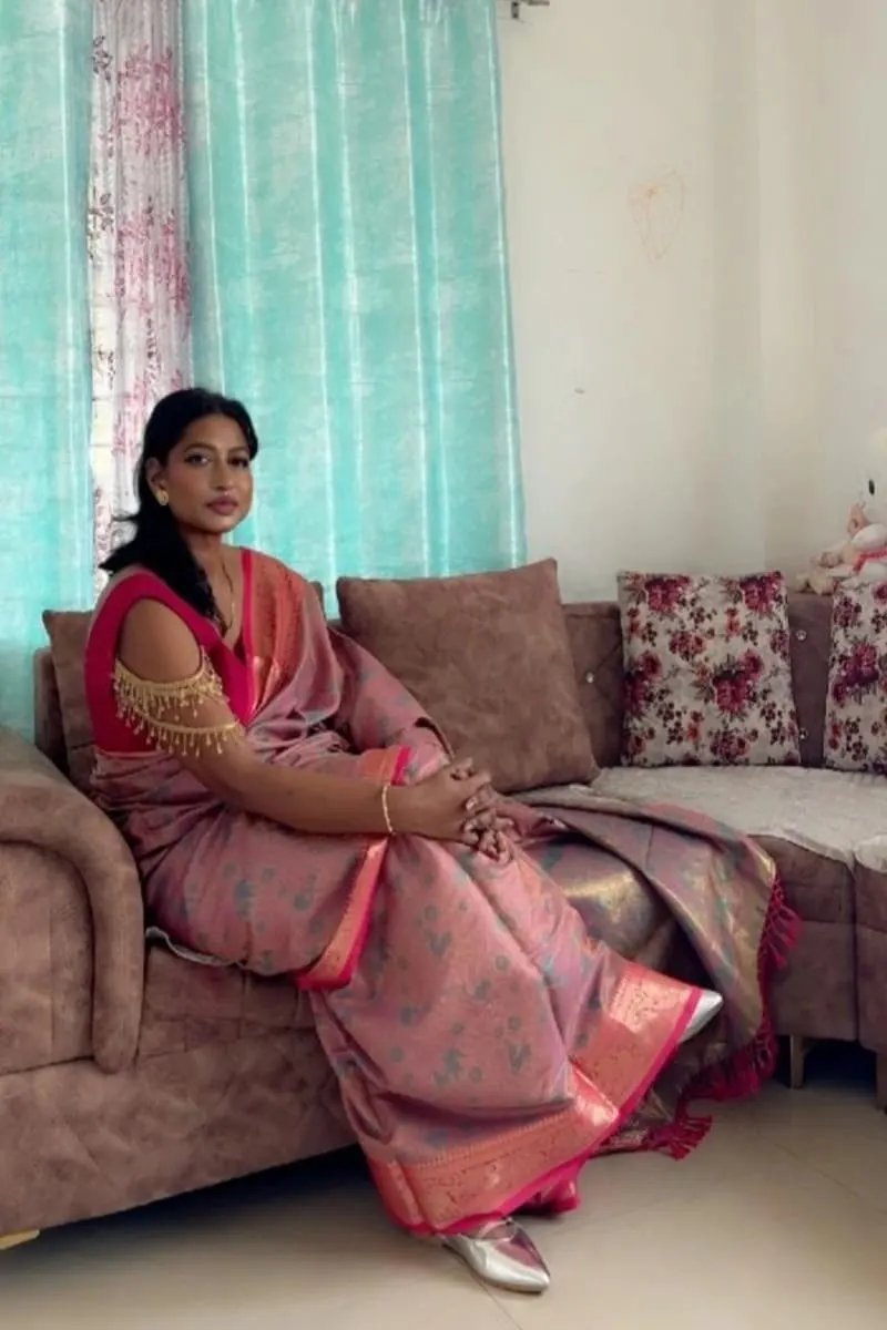 Pashmina silk saree