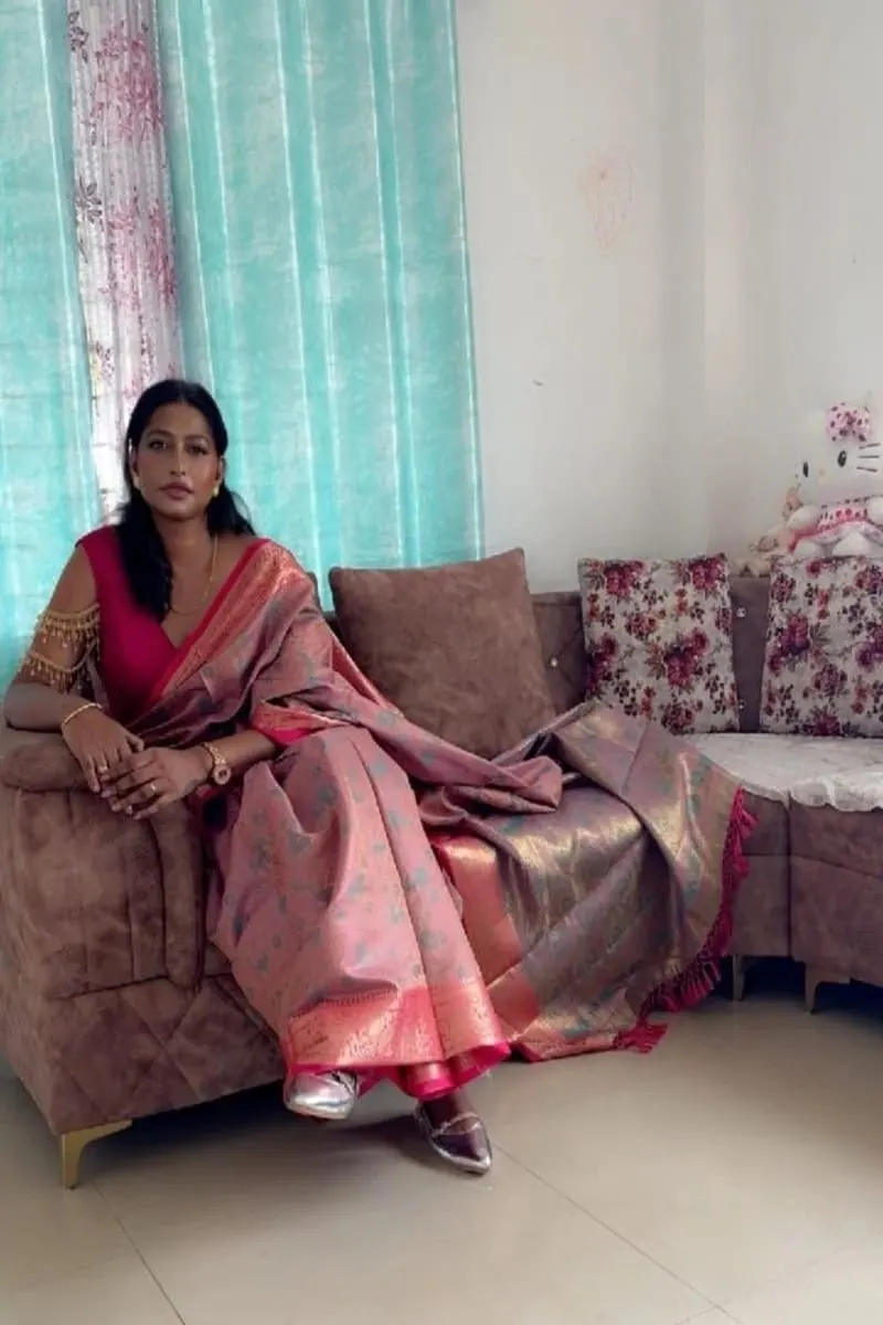 Pashmina silk saree photo 2