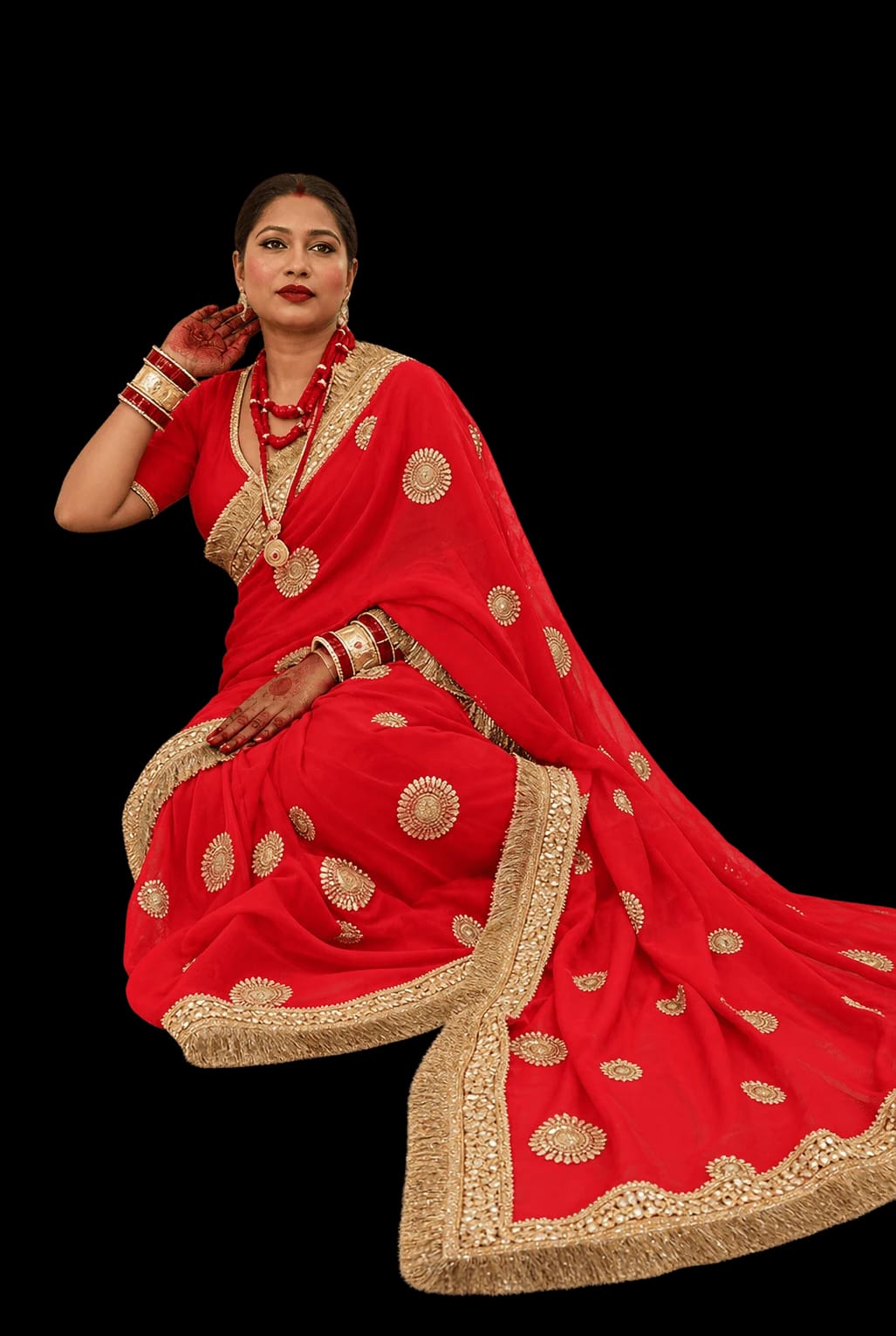Pure Georgette Bridal Saree